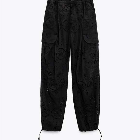 ZARA eyelet cargo pants Large - Picture 3 of 5